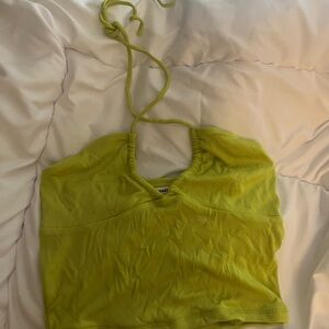 Sunday Best Neon Green Crop Top